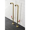 Aqua Vintage AE810S7DKL Freestanding Tub Supply Line, Brushed Brass AE810S7DKL